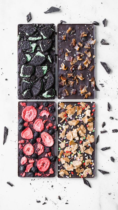 Diy Chocolate Bars, Custom Chocolate Bars, Chocolate Bar Recipe, Keju Cheddar, Dessert Halloween, Homemade Chocolate Bars, Chocolate Slabs, Bark Recipe, Diy Wrap