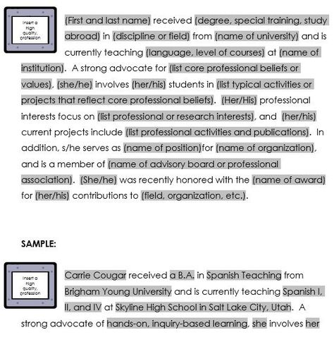 Biography Template Personal Biography Examples, Personal Biography, Personal Bio, Biography Template, Writing A Biography, The Third Person, 100 Words, Looking For A Job, Strong Relationship