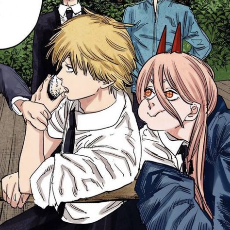 Denji and Power Denji And Power, Power Manga, Denji Power, Dekorasi Halloween, Snk Cosplay, 5 Anime, 영감을 주는 캐릭터, Chainsaw Man, Matching Pfp