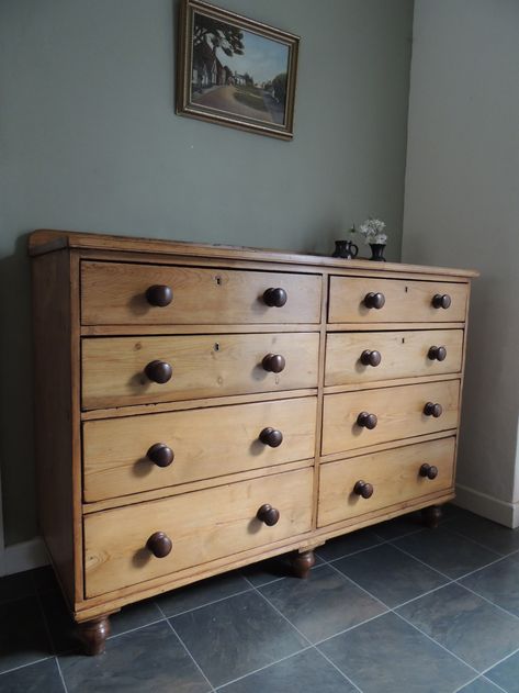 IMPRESSIVE EXTRA LARGE VICTORIAN STRIPPED PINE CHEST OF 8 DRAWERS Victorian Drawers, Chest Of Drawers Upcycle, Antique Pine Dresser, Double Chest Of Drawers, Future Decor, Ny Apartment, Antique Chest Of Drawers, Chest Of Draws, Chest Drawers