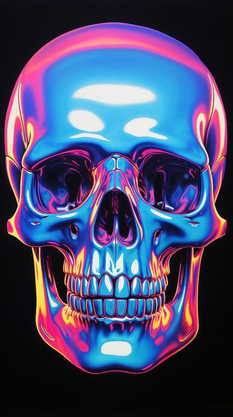 Skeleton glowing purple art. | premium image by rawpixel.com / Fluke Skull Wallpaper Black, Neon Skull Wallpaper, Iphone Neon Wallpaper, Skull Wallpaper Iphone, Skeleton Wallpaper, Horror Illustration, Colorful Skull Art, Neon Skull, Skull Reference