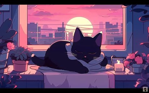 Animated Wallpaper For Laptop, Notion Background, Notion Banner, Notion Cover, Lo-fi Aesthetic, Notion Icons, Wallpaper For Laptop, Lofi Aesthetic, Kitten Images