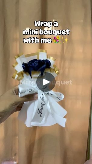 20K views · 634 reactions | Wrap a mini single bouquet with me 💐🫶✨ #mirasbouquet #handmade #crafts #tutorials #satinrosebouquet #satinribbon #ribbonflowers #wrappingtutorials #ribbonflower | Mira's Bouquet | Hiko · Daylight (Sped Up) - And I Can Still See It All in My Mind Mini Bouquet Tutorial, Satin Bouquet, Single Bouquet, Bouquet Tutorial, Book Crafts Diy, Mini Bouquet, Ribbon Bouquet, Satin Roses, Ribbon Flowers