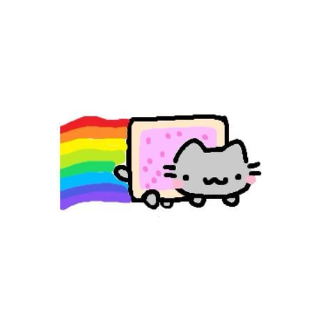 Rainbow Cat Drawing, Funniest Pics, Funniest Cats, Cute Easy Doodles, Goofy Drawing, Cat Doodle, Nyan Cat, Cat Meme, Goofy Pictures