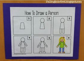 Wild about Teaching!: Welcome Stephanie from Falling into First: Illustration Rubric! Smart Drawing, Draw A Person, Rubric Template, Stick People, Directed Drawing, Drawing Lesson, Draw People, Kindergarten Writing, Kindergarten Art