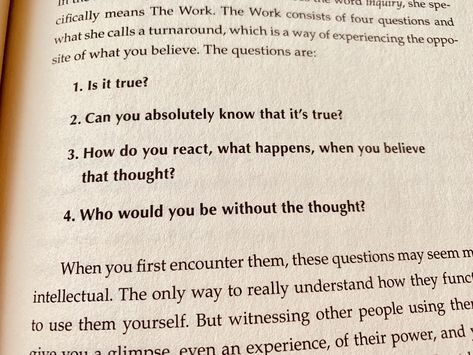 “The Work” of Byron Katie The Work Of Byron Katie, Byron Katie The Work, The Magic Rhonda Byrne Quotes, Byron Katie 4 Questions, Loving What Is Byron Katie, The Magic Book Rhonda Byrne Quotes, So That Happened Katie Bailey, Sedona Method, Byron Katie Quotes