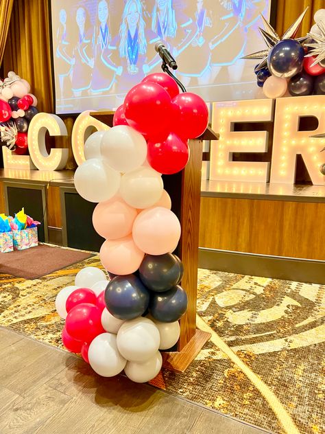 Cheer Balloons, Cheerleading Banquet Ideas, Cheerleading Banquet, Cheer Banquet, Balloons