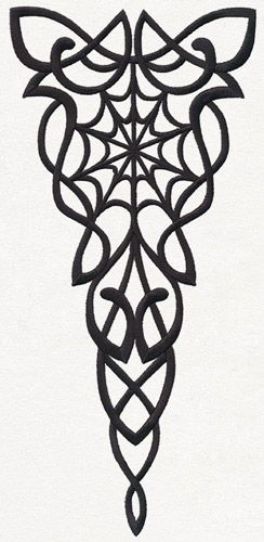 Gothic Nouveau - Wedge | Urban Threads: Unique and Awesome Embroidery Designs Gothic Pattern, Halloween Acrylic Nails, Urban Threads, 카드 디자인, Stencil Patterns, Hauntingly Beautiful, Applique Embroidery Designs, Gothic Architecture, Free Machine Embroidery Designs