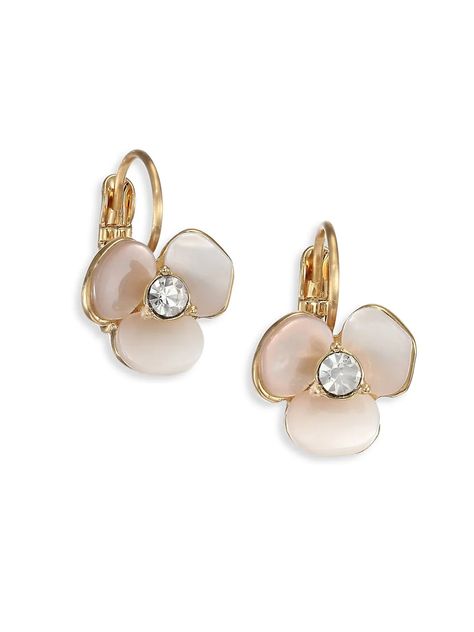 kate spade new york Disco Pansy Mother-Of-Pearl Leverback Earrings Earrings Outfit, Mother Of Pearl Jewelry, Kate Spade Jewelry Earrings, Mother Of Pearl Earrings, Big Hoop Earrings, Kate Spade Earrings, Sarah Jessica, Leverback Earrings, Sarah Jessica Parker