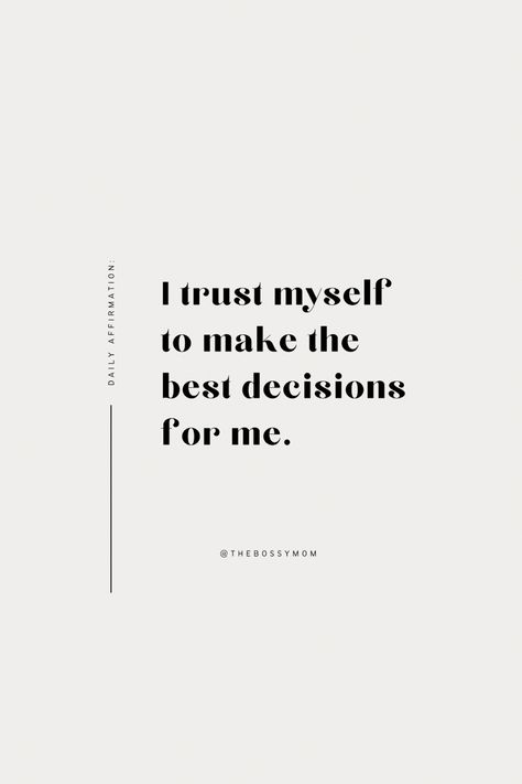 I trust myself to make the best defisions for me… #aesthetic #thankful #grateful #quotesforconfidence #manifestation #aesthetic #quotesforwomen #affirmations #blessed Trusting Yourself Affirmations, Trust Aesthetic, I Trust Myself, Manifestation 2024, Manifestation Aesthetic, Trust Myself, Me Aesthetic, Vision 2024, Mantra Quotes