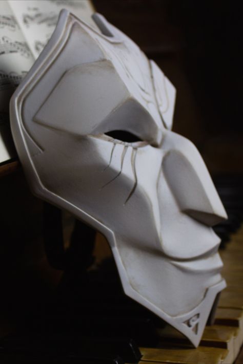 Jhin Mask, Jhin League Of Legends, League Of Legends Cosplay, Cosplay Mask, Cosplay Props, Costume Hats, Reference Photos, Tim Burton, Zbrush