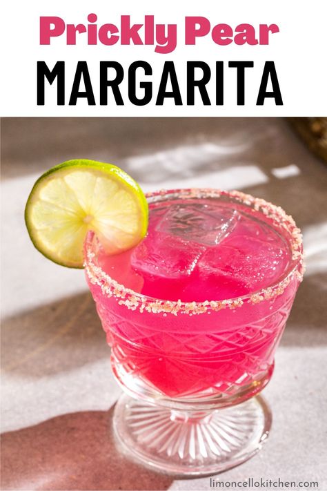 Pink Margarita Recipe, Cadillac Margarita Recipe, Pink Tequila, Girly Cocktails, Cadillac Margarita, Pink Margarita, Pear Drinks, Pear Syrup, Classy Drinks