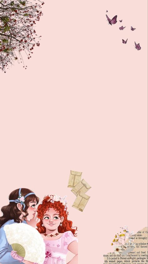 Eloise Bridgerton And Penelope Featherington Penelope Featherington Wallpaper, Bridgerton Wallpaper Iphone, Eloise Bridgerton Wallpaper, Bridgerton Background, Penelope Featherington Aesthetic, Penelope Featherington Fanart, Bridgerton Fanart, Bridgerton Art, Eloise Bridgerton