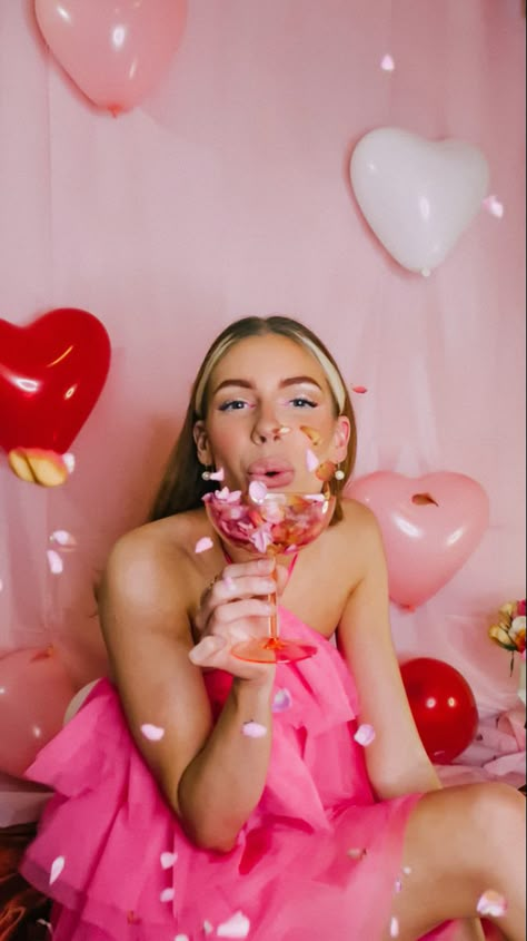 #diy #photoshoot #instagram #valentinesday Best Friend Valentines Day Photoshoot, Valentines Day Photoshoot Pink Backdrop, Valentine’s Picture Ideas, Valentines Day Business Photoshoot, Pink Back Drop Photoshoot Ideas, Valentine Single Photoshoot, One Color Photoshoot, Valentine Inspo Photoshoot, Easy Valentines Photo Shoot