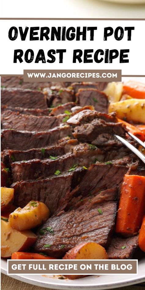 In this article, I’ll show you how to make a quick, easy, and delicious overnight pot roast recipe. This pot roast is perfect for dinners, meals, or just a quick last-minute dinner. #OvernightPotRoastRecipe #Recipes Overnight Roast Crock Pot, Overnight Pot Roast, Pot Roast Marinade, Slow Cooked Roast Beef, Slow Cook Roast, Roast Beef Crock Pot Recipes, Oven Pot Roast, Crockpot Roast Recipes, Perfect Pot Roast