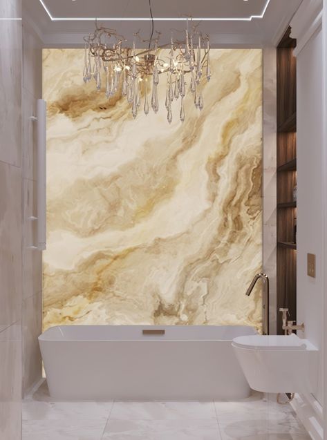 #interior#bathroom#design#modern bathroom #light interior#visualization#neoclassic#classic Backlit Marble Wall, Backlit Marble, Backlit Stone, Interior Bathroom Design, Neoclassic Design, Onyx Bathroom, Interior Bathroom, Wine Cellar Design, Cellar Design