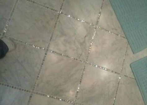 Sparkly Grout, Glitter Bathroom, Glitter Floor, Glitter Tiles, Glitter Grout, Glitter Decor, Tile Grout, Traditional Bathroom, Home Trends