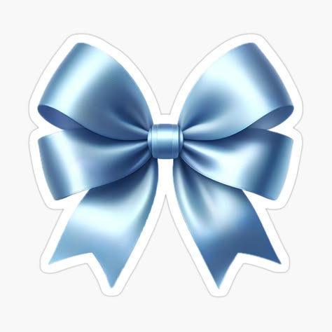 Get my art printed on awesome products. Support me at Redbubble #RBandME: https://www.redbubble.com/i/sticker/blue-ribbon-3D-bow-by-IsaMarina/157137077.EJUG5?asc=u Ribbon Design Illustration, Blue Stickers Png, Blue Stickers Aesthetic Printable, Ribbon Sticker, Bow Sticker, Bow Designs, Clothing Prints, Sticker Printable, Trendy Bows