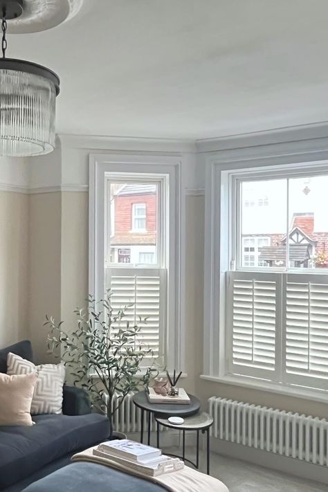 Bay Window With Radiator, Under Window Radiators, Low Level Radiators, Radiator In Bedroom, Bay Window Radiator Ideas, Radiators Under Windows, Curtains With Radiator Under Window, Lounge Radiators, Bedroom Radiator Ideas