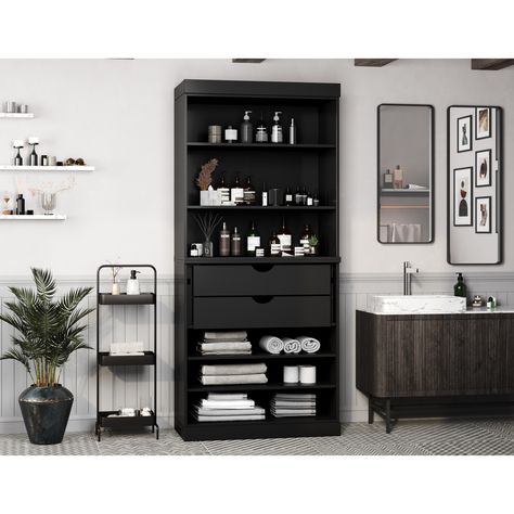 Ikea black cabinets