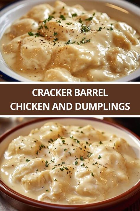 Cracker Barrel Chicken and Dumplings Dumplings Chicken, Cracker Barrel Chicken, Chicken N Dumplings, Cracker Chicken, Primal Blueprint, Recipes Fruit, Ritz Cracker, Metabolic Diet, Easy Casserole Recipes