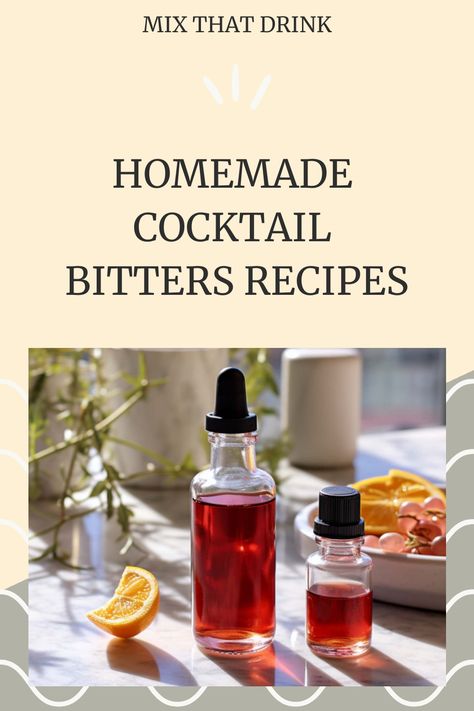 Homemade Angostura Bitters Recipe, Home Made Bitters, Make Your Own Bitters, Cocktail Bitters Recipes, Pecan Bitters Recipe, Diy Bitters Recipes, Chocolate Bitters Recipe, Homemade Old Fashion Mix Recipe, Bitter Cocktail Recipes