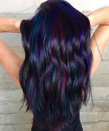 Oil Slick Hair, Rainbow Hair Color, Ombré Hair, Oil Slick, Hair Colours, Hair Color And Cut, Colored Hair, Mermaid Hair, Rainbow Hair