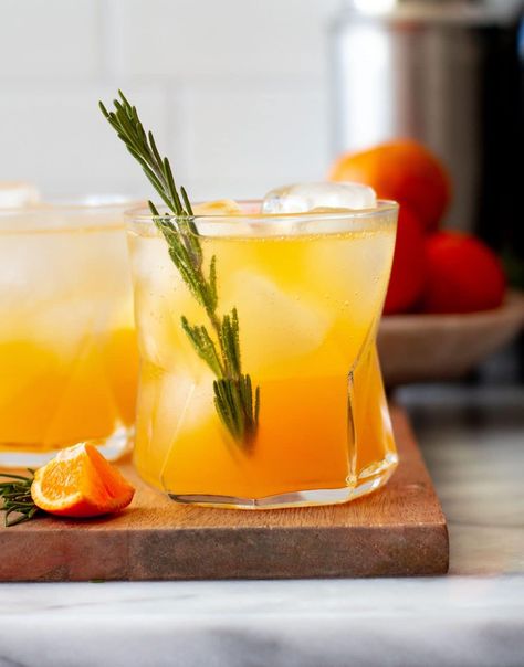 Tibbs Eve, Spritz Drink, Midwest Style, Rosemary Cocktail, Rosemary Simple Syrup, Spritz Cocktail, Citrus Cocktails, Orange Cocktails, Seasonal Cocktail