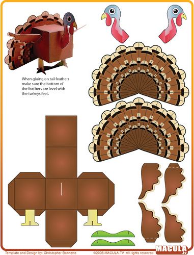 Turkey Template | Flickr - Photo Sharing!                                                                                                                                                                                 More Turkey Paper Craft, Harvest Decorations Diy, Cardboard Turkey, Harvest Decorating Ideas, Thanksgiving Fun For Kids, Geriatric Activities, Pillow Box Template, Animal Paper Dolls, Turkey Template