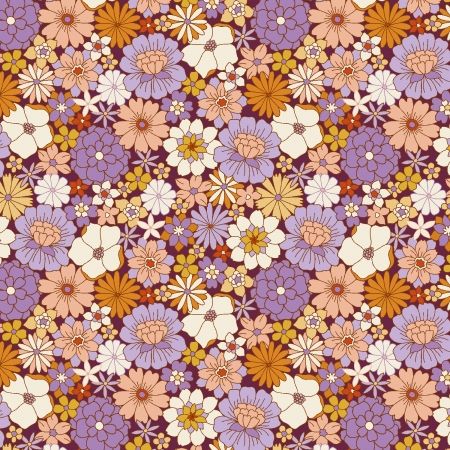 Boho Retro, Fabric Yardage, Boho Designs, Floral Border, Modern Fabric, Border Design, Color Shades, Fabric Collection, Pattern Art