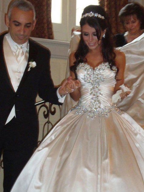 Wedding Dresses Online, Buy Cheap Wedding Dresses For Bride - Hebeos Wedding Dress Rhinestones, Wedding Dress Empire, Cathedral Wedding Dress, Wedding Dresses Taffeta, Train Wedding Dresses, Wedding Dresses Uk, Train Wedding, Cathedral Train, Cathedral Wedding