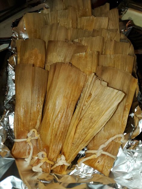 Leftover Turkey Tamales Recipe | Allrecipes Turkey Tamales Recipes, Turkey Tamales, Authentic Tamales Recipe, Tamale Recipes, Tamale Filling, Traditional Tamales, Tamales Recipe, Pork Tamales, Turkey Treats