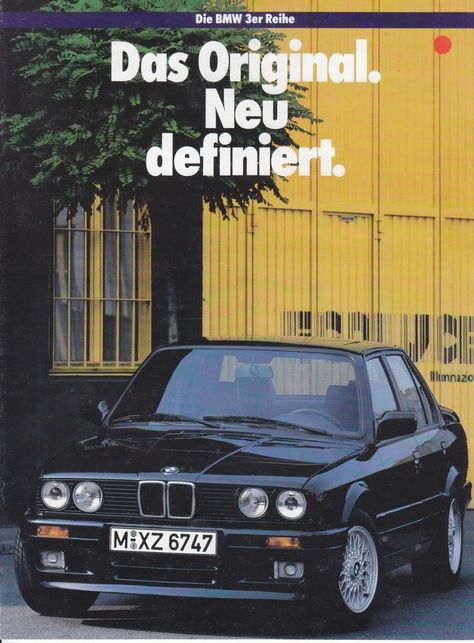 Retro Cars Poster, Bmw Art Car, Vintage Bmw Poster, Retro Car Ads, Bmw E30 Poster, Old Car Posters, E30 Poster, Bmw Ads, Vintage Car Posters