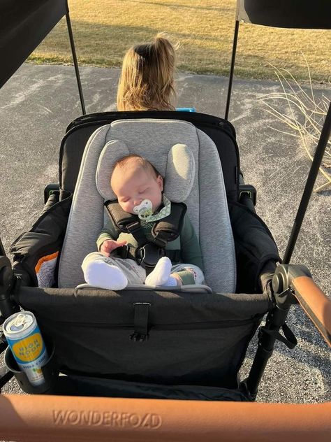 Infant hack for Wonderfold wagon using UPPAbaby Infant insert and feont seat clips turned upside down to recline seat. Wonderfold Hacks, Wonderfold Wagon Hacks, Wagon Hacks, Stroller Hacks, Wonderfold Wagon, Toddler Board, Kids Wagon, Stroller Wagon, Baby Shopping Cart