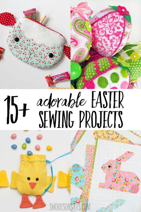 The 15+ cutest Easter sewing projects - Swoodson Says Easter Sewing Projects, Easter Sewing, Fat Quarter Projects, Beginner Sewing Projects Easy, Leftover Fabric, Fabric Baskets, Sewing Projects For Beginners, Easy Sewing Projects, Sewing Skills