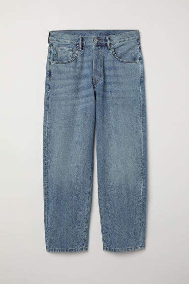 H&M - Baggy Jeans - Blue Blue Jeans Aesthetic, Jean Azul, Zara Jeans Men, Men's Baggy Jeans, H&m Baggy Jeans, Baggy Blue Jeans, Blue Baggy Jeans, Baggy Jeans Men, Baggy Light Blue Jeans