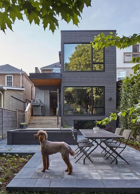 Modern House Design, Beautiful Additions and Stylish Materials for Modern Interior Design Scandinavian Home Exterior, Scandinavian Exterior, Concrete Cladding, Toronto Houses, Narrow House, Architectural Photographers, Home Addition, Exterior Remodel, Architect House