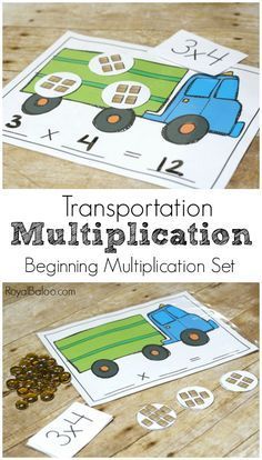 Mathematics Multiplication, Beginning Multiplication, Beginning Math, Creative Math, Kids Work, Math Activities For Kids, Math Multiplication, Transportation Theme, Preschool Age