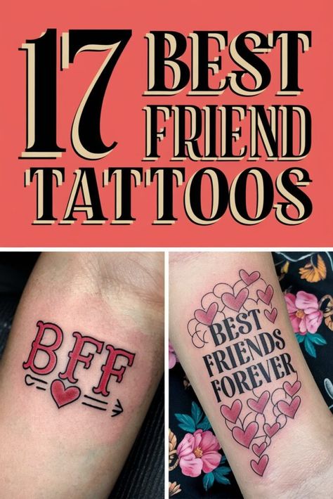 Best friend tattoos celebrate special bonds through matching or complementary designs. Explore subtle symbols like small hearts, infinity signs, or puzzle pieces. Discover creative ideas such as split quotes, coordinating images, or shared meaningful dates. These friendship tattoo concepts offer inspiration for permanent tokens of connection, from minimalist line drawings to more elaborate artistic pieces. Sisters Friends Tattoo, Best Friend Matching Tats, Interlocking Tattoos For Friends, Friendship Hand Tattoos, Fun Bestie Tattoos, Puzzle Piece Tattoo Best Friend, Childhood Friends Tattoo, Best Friend Opposite Tattoos, Friends Flash Tattoo