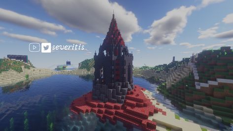 Little nether blackstone tower. Minecraft Blackstone, Tower In Minecraft, Tower Minecraft, Minecraft Survival, Our World, Empire State Building, The Forest, Minecraft, Tower