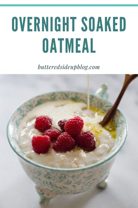 Looking for a healthy breakfast idea? Try these overnight soaked oats! Soak Oats Overnight, Soaking Oats Overnight, Westin A Price Recipes, Soaked Oats Overnight, Weston A Price Recipes, Soaked Oats Recipe, Overnight Steelcut Oats Recipes, Soaking Oats, Weston Price Recipes