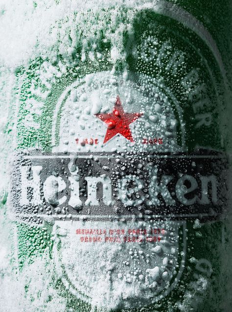 Heineken Photography, Jonathan Knowles, Heineken Logo, Commercial Photography Advertising, Frozen Beer, Advertisement Photography, Alcoholic Drinks Pictures, Beer Commercials, Commercial Photography Studio