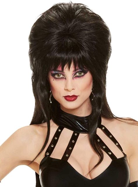 Rubies Costume Elvira Mistress of the Dark Long Wig, Black, One Size: Amazon.ca: Clothing & Accessories Elvira Costume, Elvira Mistress Of The Dark, High Hair, Wig Party, Celebrity Halloween Costumes, Disney Halloween Costumes, Black Wig, Wigs Online, Costume Wigs