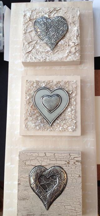 Made at The Pewter Room Pewter Embossing, Tin Foil Art, Metal Embossing Art, Hot Glue Art, Do It Yourself Decoration, Metal Hearts, Soda Can Crafts, Pewter Art, Aluminum Foil Art