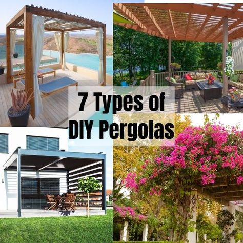 types of pergolas Diy Pergola Kits, Pergola Kits, Diy Pergola, Shade Structure, How To Save Money, The Bank, Outdoor Space, Gazebo, Save Money