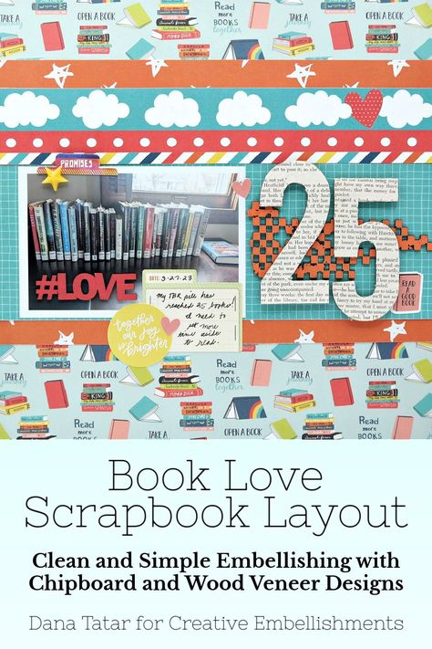 Reading Scrapbook Layouts, Lovers Scrapbook, Reading Scrapbook, Lover Scrapbook, To Be Read, Crate Paper, Paint Marker, Basic Grey, Scrapbook Page Layouts