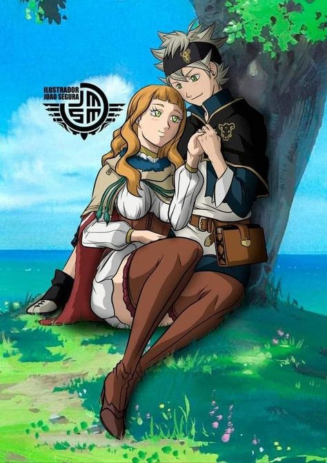 Asta And Mimosa, Asta X Mimosa, Black Clover Mimosa Vermillion, Black Clover Mimosa, Asta Black Clover, Romance Anime, Black Phone Wallpaper, Seven Deadly Sins Anime, Black Clover Anime