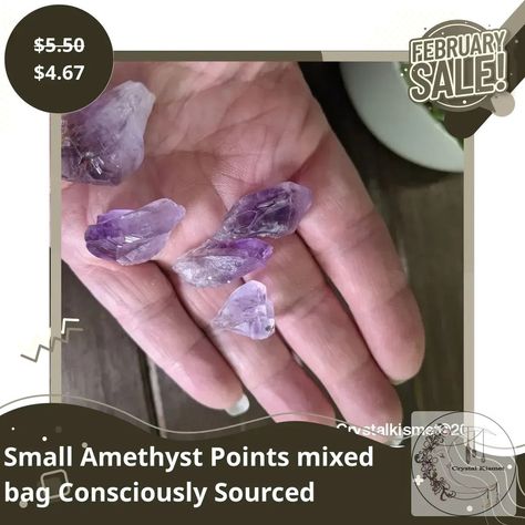 Unlock the magic of Small Amethyst Points! 💫✨ Consciously sourced from Brazil, these Amethyst points offer: ⭐ Protection ⭐ Cleansing ⭐ Intuition. 🌿 Embrace higher consciousness with Amethyst's spiritual shield against negativity. 🧘‍♀️✨ Don't miss out on these powerful crystal allies! 🔮 Now only $4.67 until April 1st. Shop now at https://ssdlr.shop/l/3e4544d6 🛒 #CrystalMagic #AmethystPoints #SpiritualProtection Spiritual Protection, Amethyst Point, Higher Consciousness, Crystal Magic, Power Crystals, April 1st, Consciousness, The Magic, Brazil