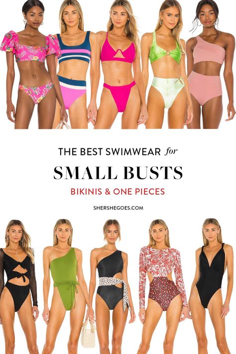 Swimsuits Flat Chest, Swimwear For Small Bust, One Piece Swimsuit For Small Bust, Fashion For Small Chested Women, Swimsuits For Petite Women, Swimsuit For Petite Body Types, Summer Outfits For Small Chest, Flattering Swimwear For Small Chest, Best Swimwear For Body Type