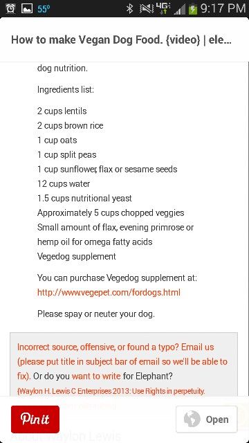 Vegan dog food recipe Vegan Dog Food, Diy Cat Food, Healthy Dog Food, Dog Food Recipe, Diy Dog Food, Make Dog Food, Vegan Dog, Food Dog, Dog Nutrition